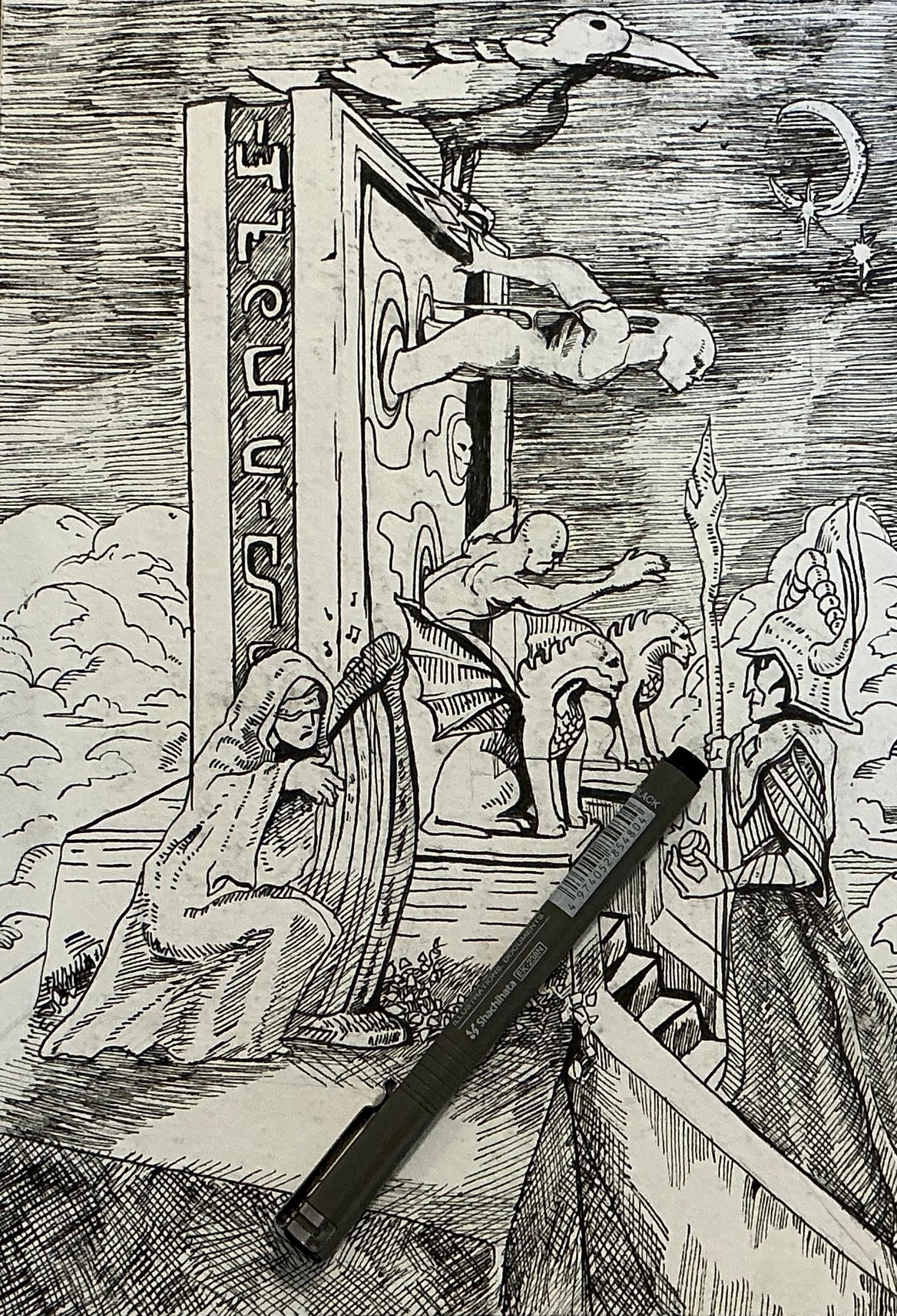 The Ethereal Threshold, ink