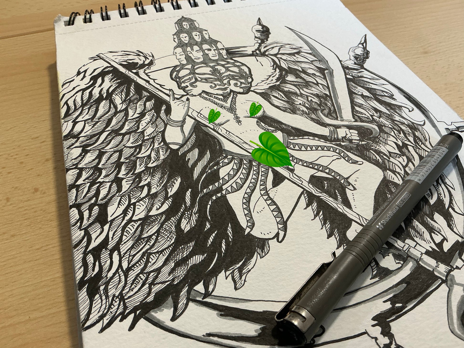 The wheel of Sorrrow and Fortune, ink