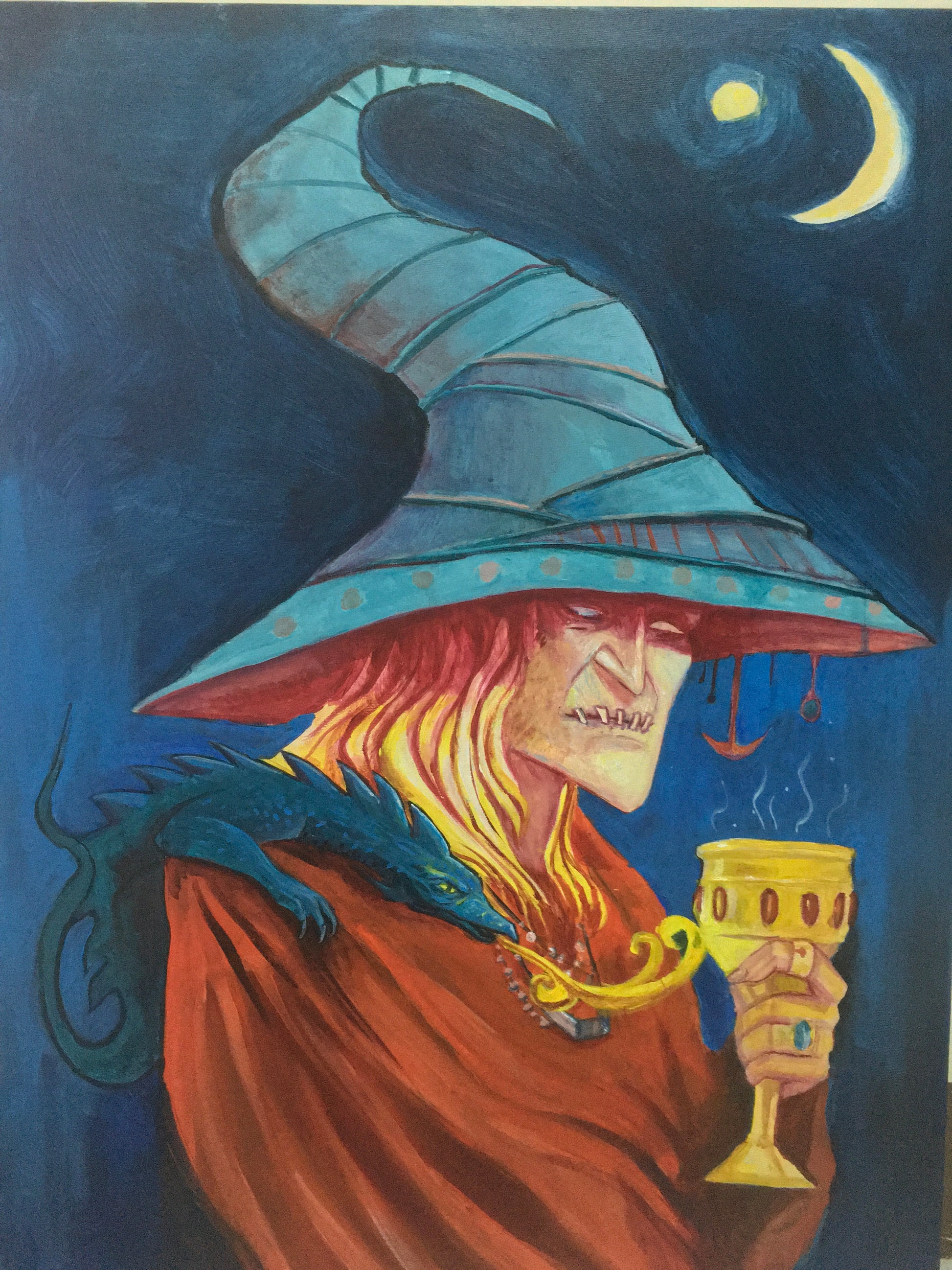 The Hermit 20 x 32, Acrylic painting