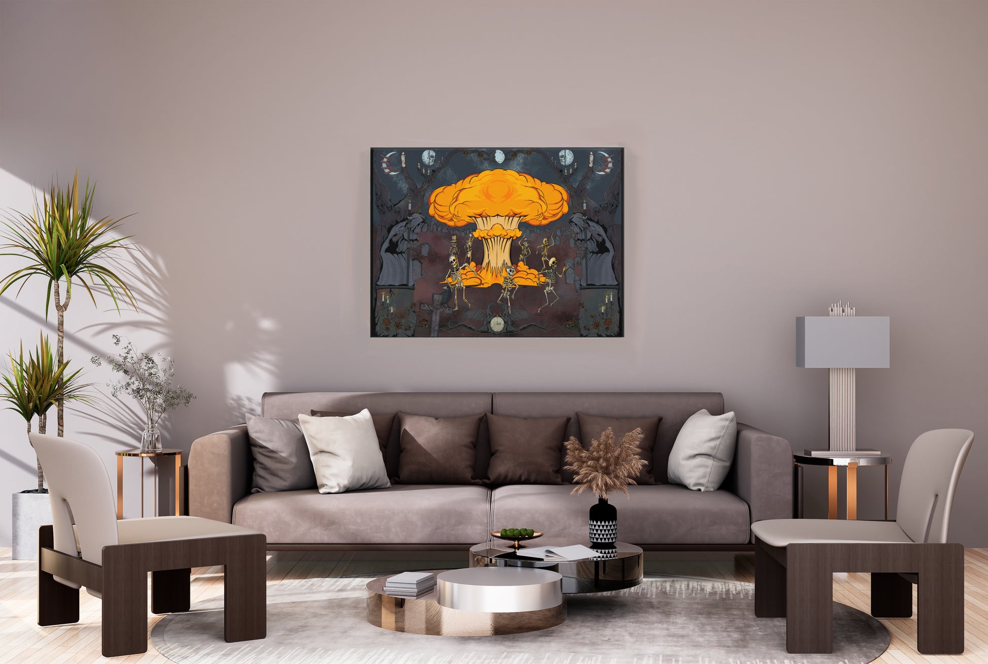 Lunar Requiem – Psychedelic Open Edition Canvas Print (30”x40")