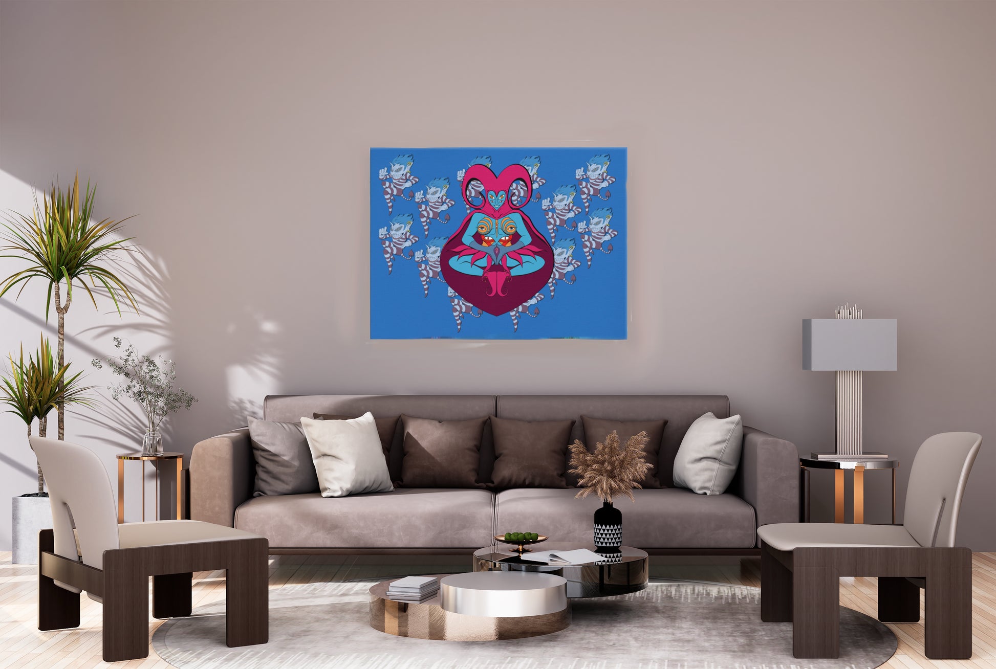 Female Jester -Psychedelic Open Edition Canvas Print (30"x40")