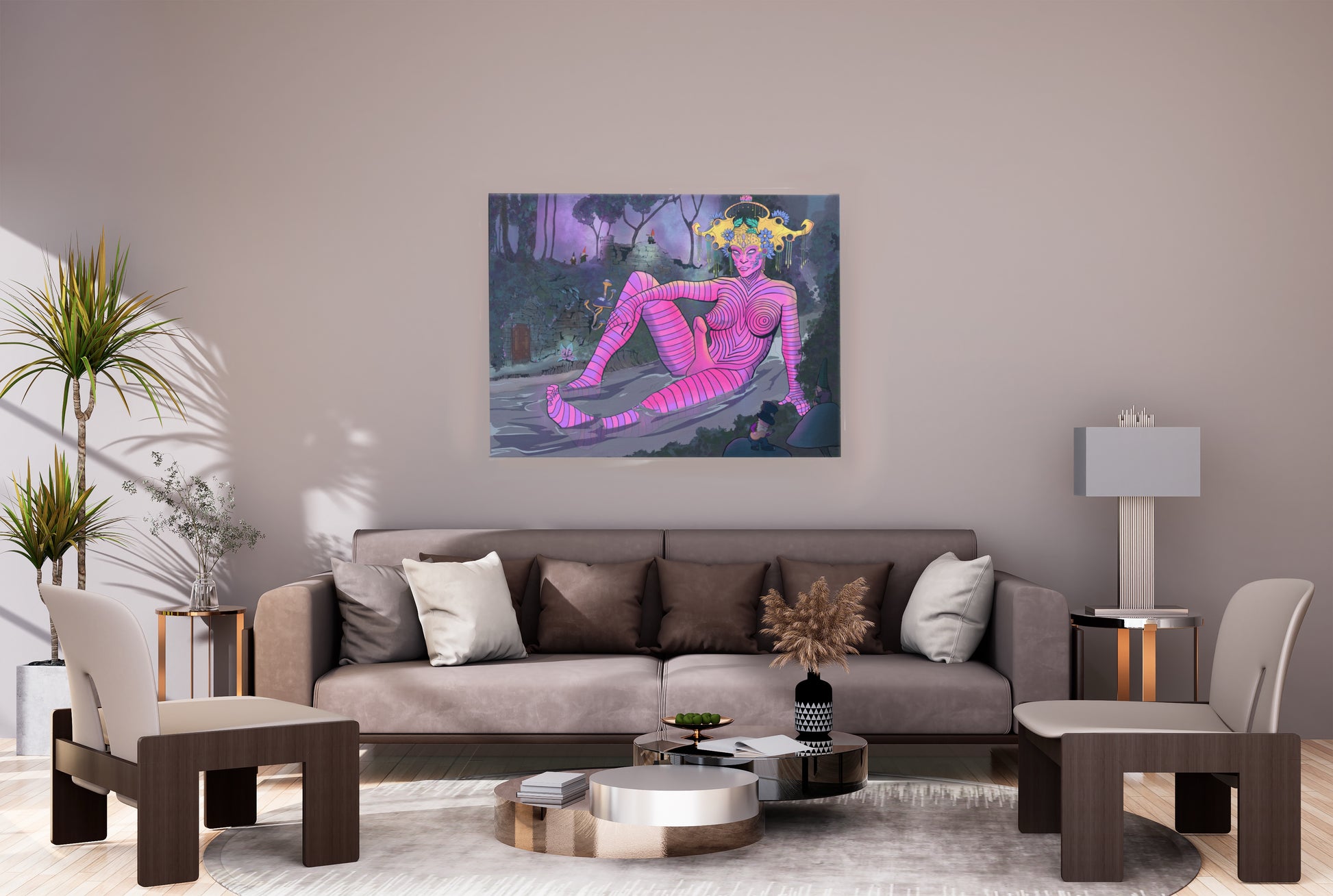 The Cosmic Hermaphordite – Psychedelic Open Edition Canvas Print (30"x40")