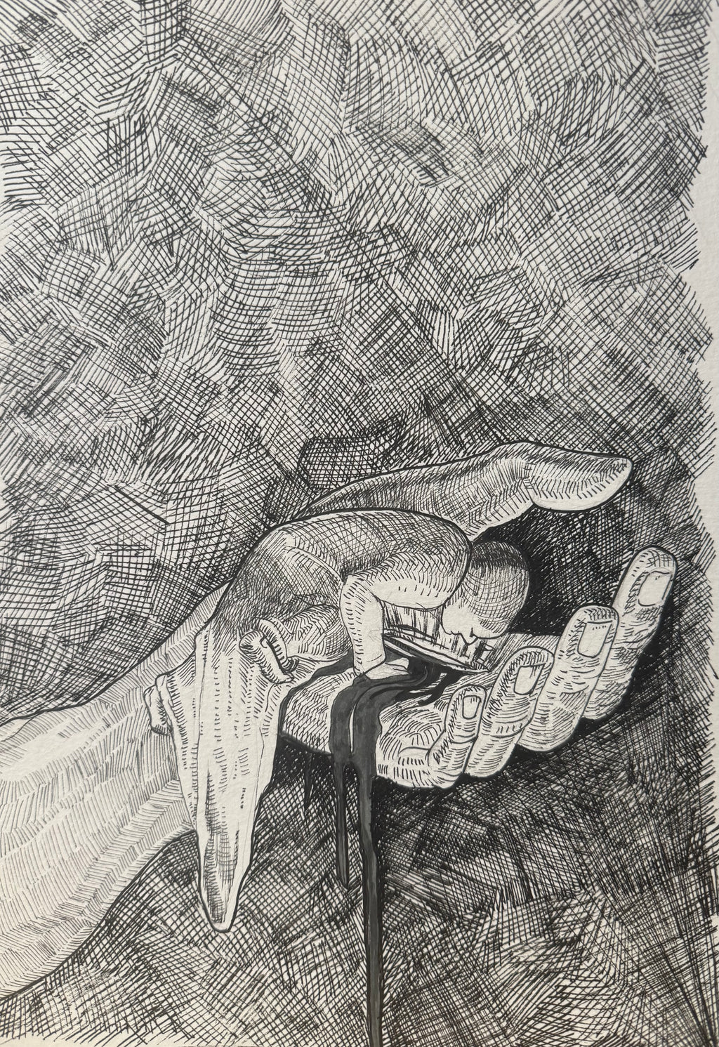 The Light Within Every Wound, ink. 8.5 x 11