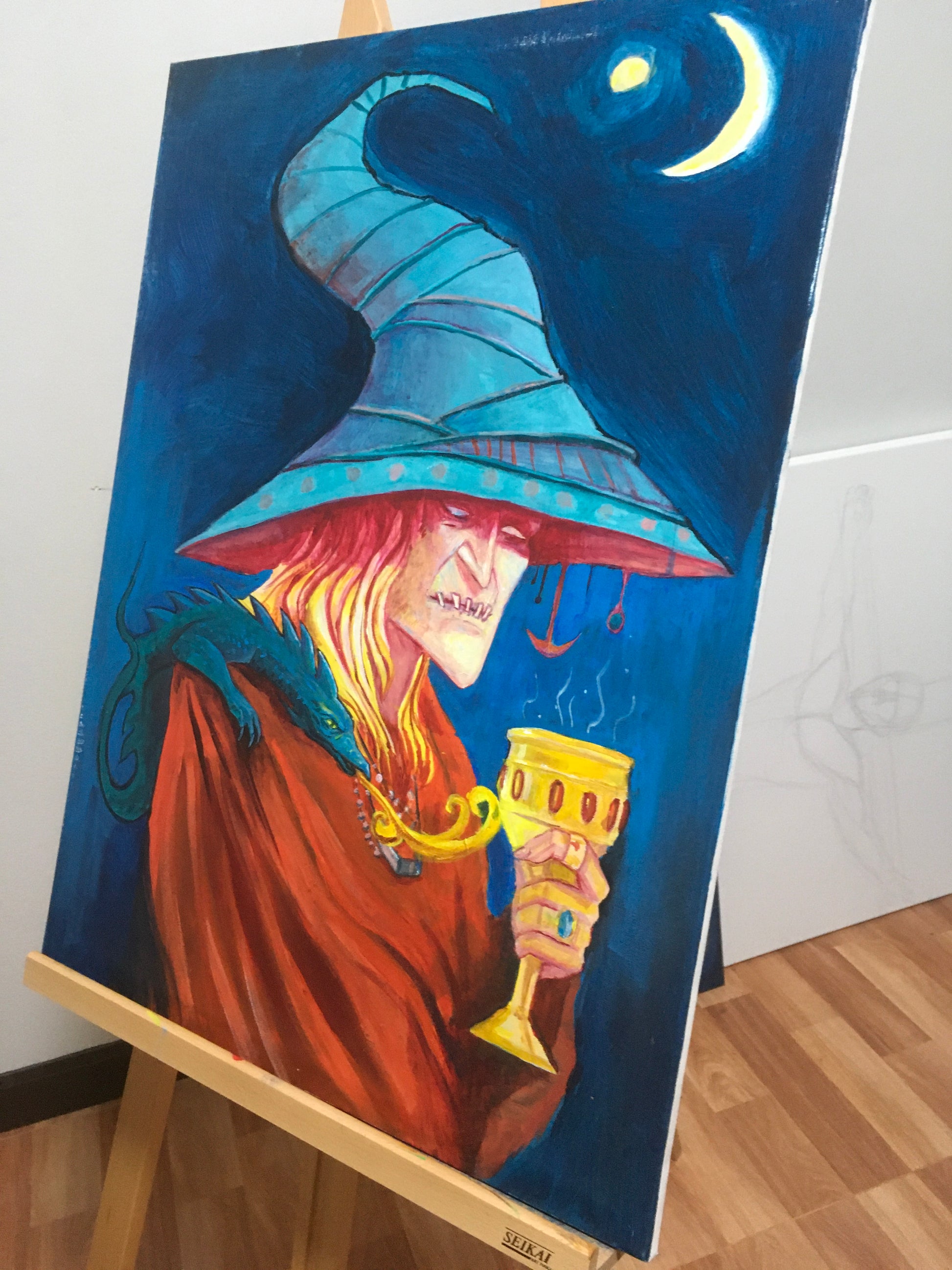 The Hermit 20 x 32, Acrylic painting
