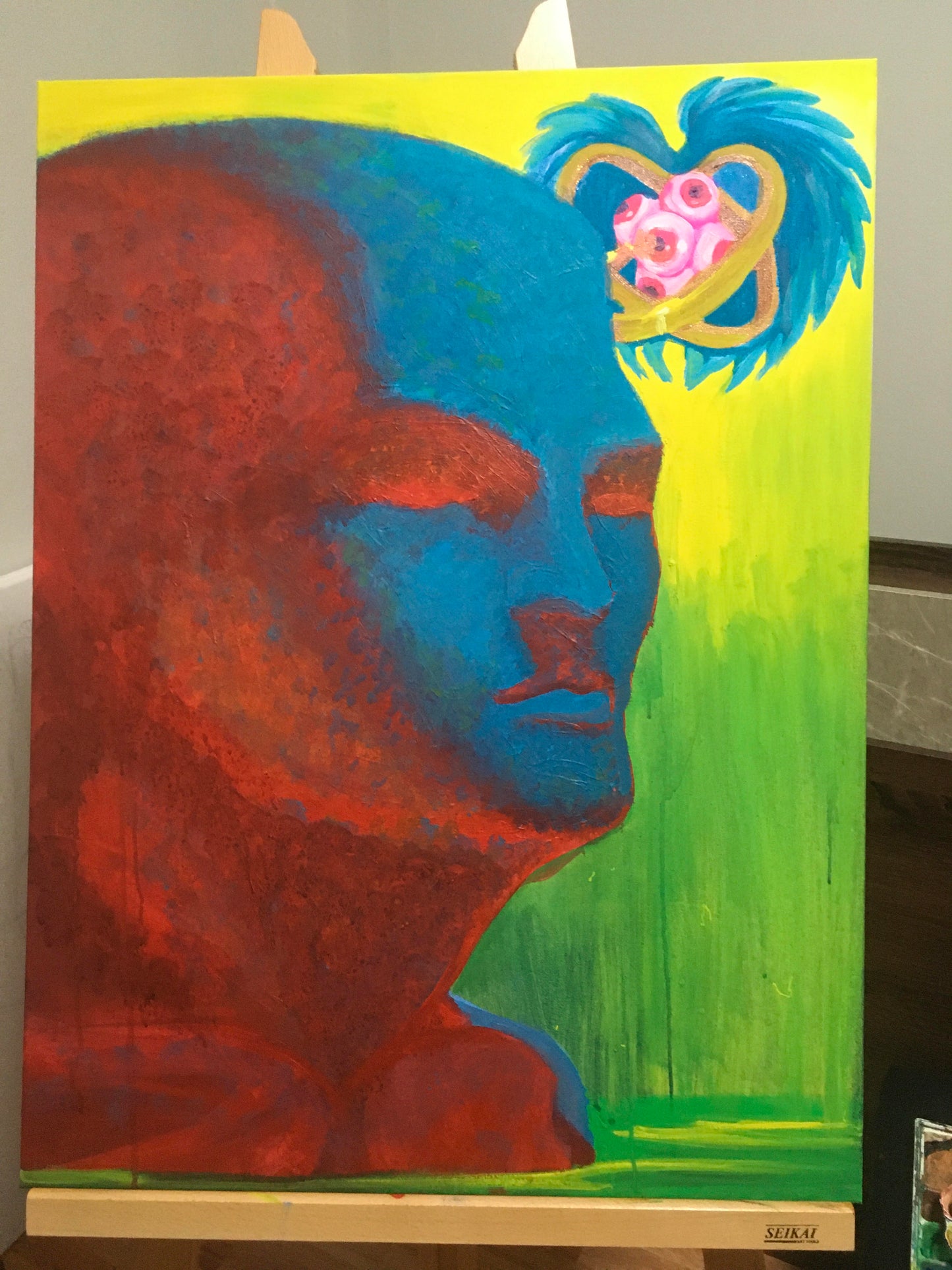 Angel Rising, 40 x 65 cm, Acrylic painting